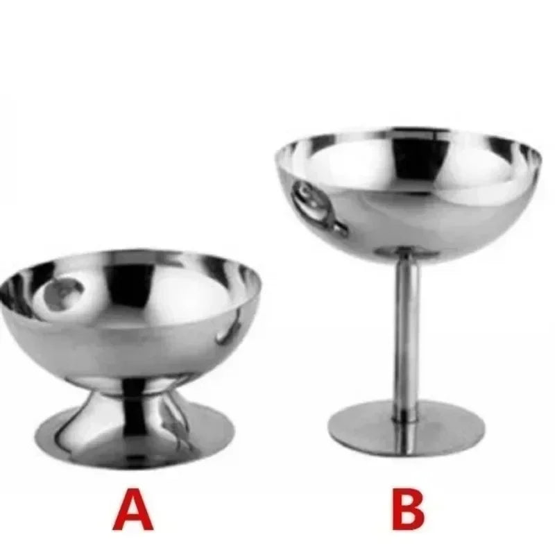 Stainless Steel Salad Cup Ice Cream Dessert Bowl Portable Kitchen