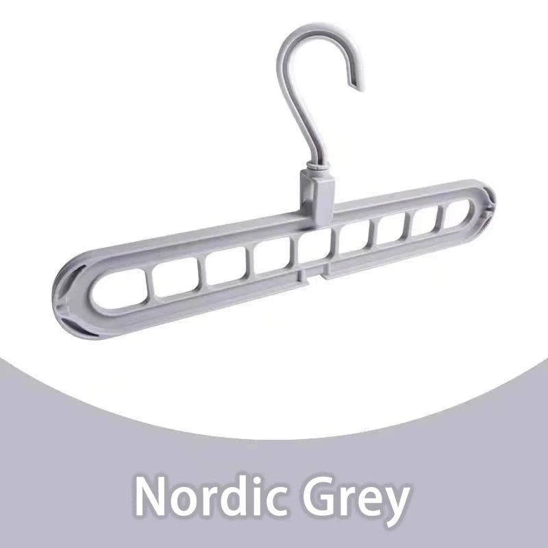 3pcs, Plastic 9-Hole Foldable Hangers, Heavy Duty Space Saving Clothes Organizer Hangers, For Room, Closet, Wardrobe, Home & Dor Peaceful Pleasures Health and Wellness 1pcs GRAY