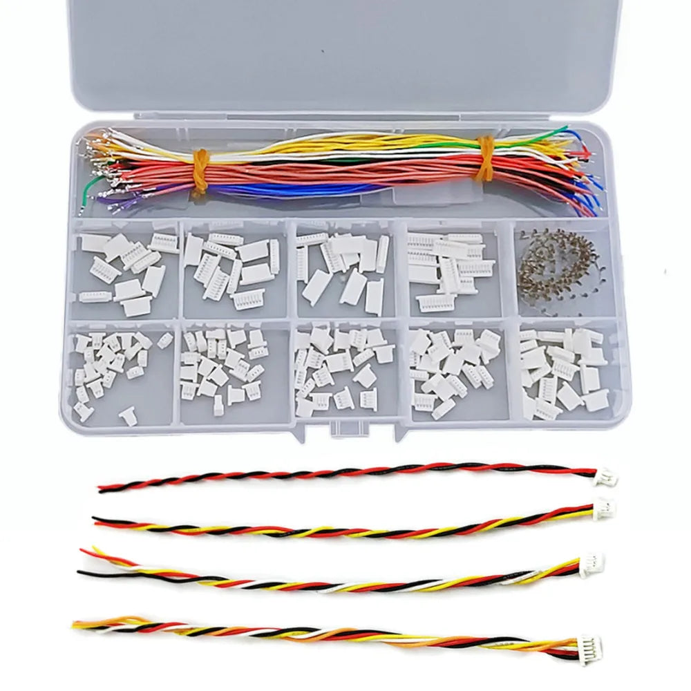 Jst SH 1.0mm Connector Kit with Single head Pre-Crimped Soft Silicone 150mm Wire for F3 Omnibus F4 Pro F7 Racing Drone Wire Kit Peaceful Pleasures Health and Wellness Default Title