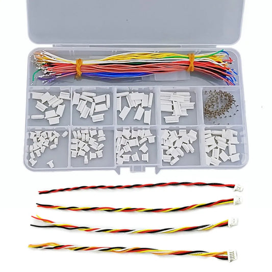 Jst SH 1.0mm Connector Kit with Single head Pre-Crimped Soft Silicone 150mm Wire for F3 Omnibus F4 Pro F7 Racing Drone Wire Kit Peaceful Pleasures Health and Wellness Default Title
