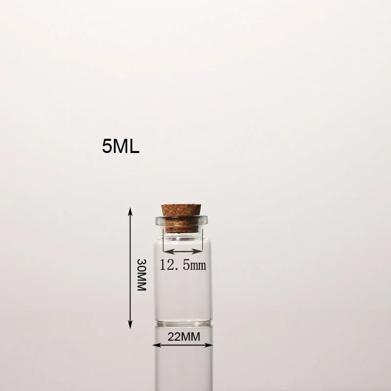 10-Pack Mini Glass Bottles with Cork Stoppers | Spell Jars & Vials