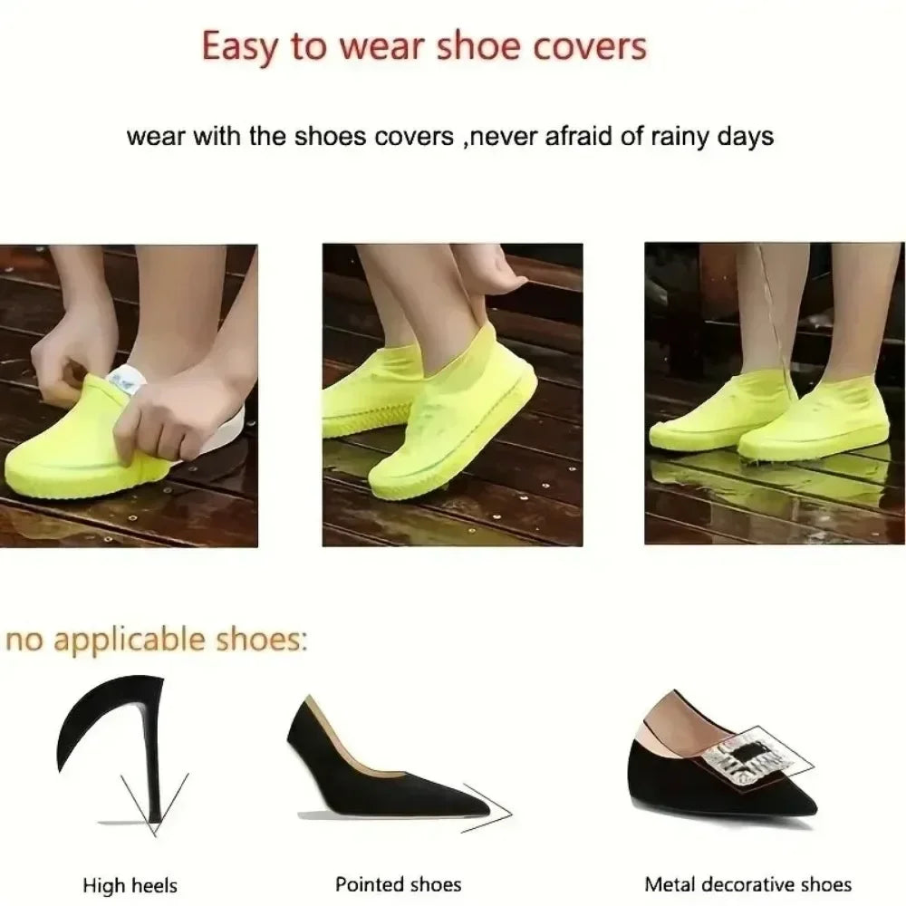 Waterproof Shoe Covers Women | Rubber Rain Boot Overshoes
