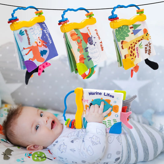 Soft Baby Cloth Book 3D Animal Tail Newborn Montessori Education Toy Peaceful Pleasures Health and Wellness