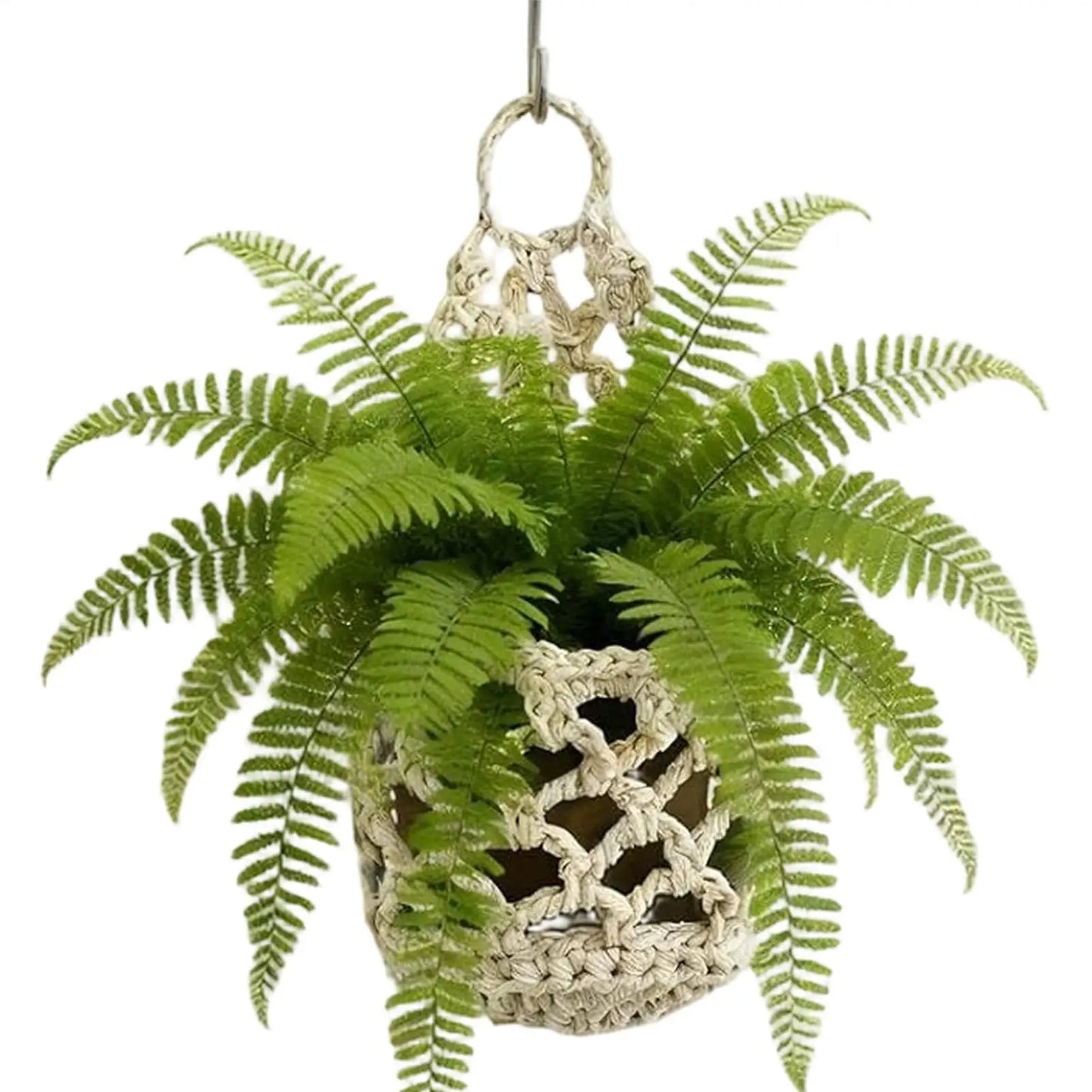 Handmade Macrame Plant Hanger | Boho Cotton Rope Wall Basket