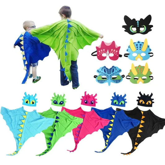 Kids Dinosaur Costume Cape Set | Halloween Birthday Dress Up Kids Costume Set Peaceful Pleasures Health and Wellness