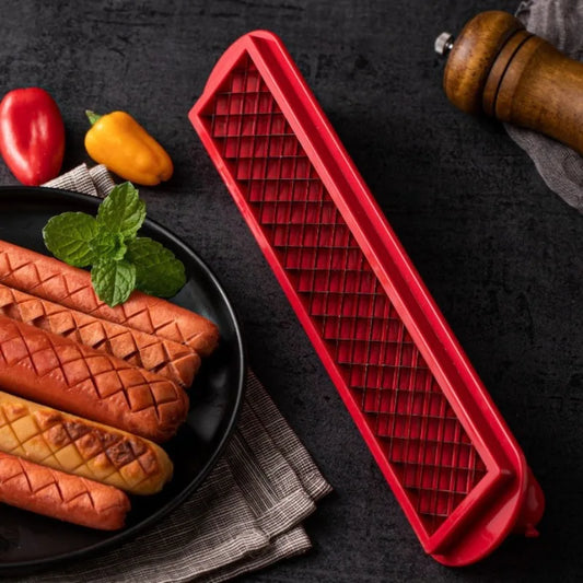 Stainless Steel New BBQ Sausage Hot Dog Cutter Hot Dog Cutters BBQ Kitchen Practical Tools Hot Dog Cutter Convenient Efficient Peaceful Pleasures Health and Wellness