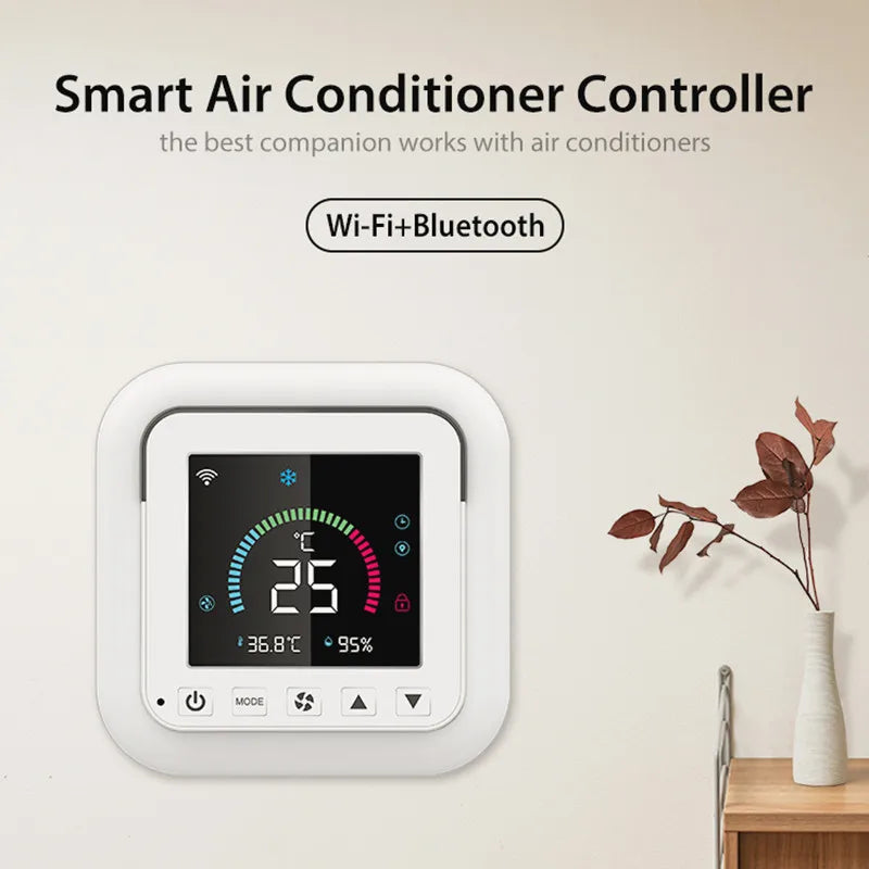 Tuya WiFi Smart Air Conditioner Controller Temperature Humidity Infrared USB Controller LCD Touch Screen for Google Home Alexa Peaceful Pleasures Health and Wellness