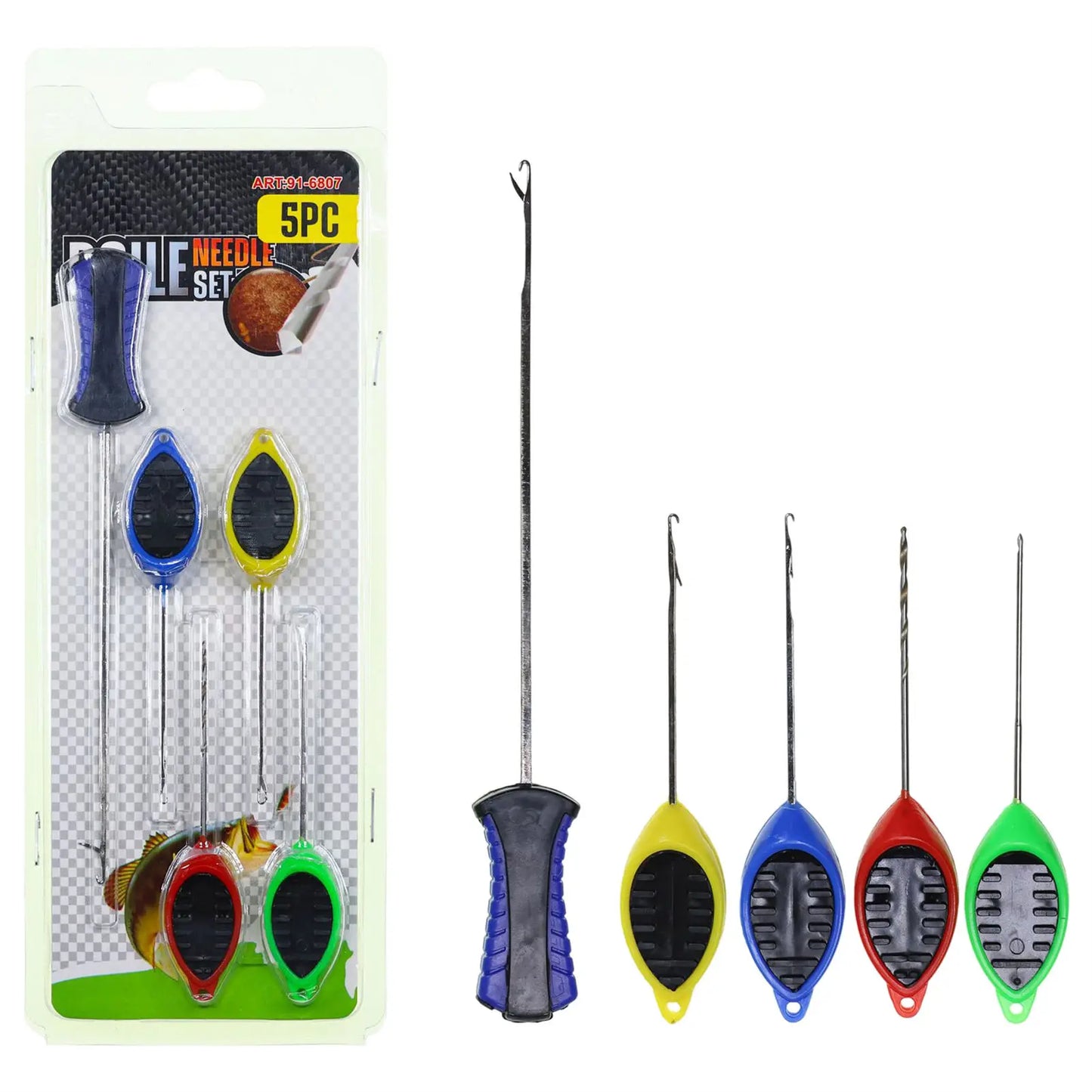 5Pcs High-Carbon Steel Fishing Tool Set Including Baiting Needles Drilling Needles and Knotting Needles For Outdoor Fishing Peaceful Pleasures Health and Wellness Kit