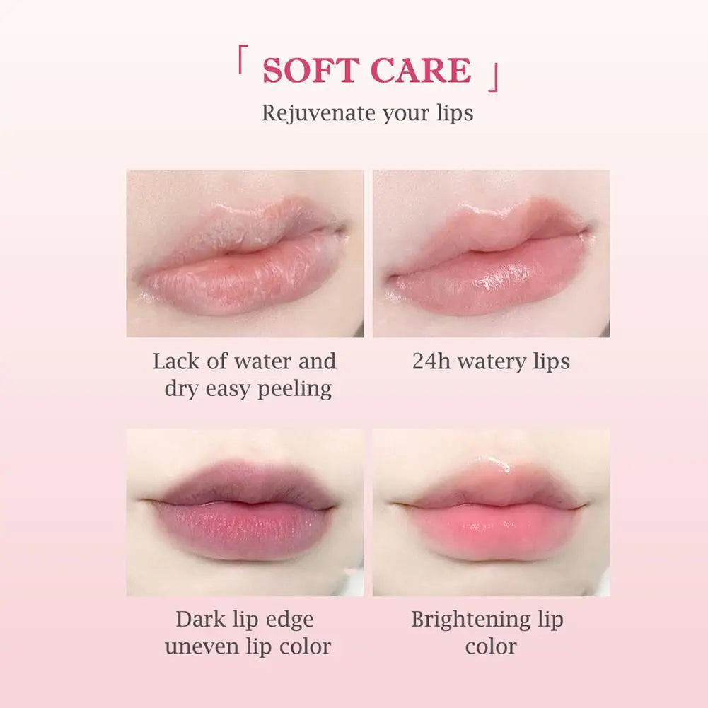 6PCs Natural Fruit Discolored Lip Balm Set Color Changing Moisturizing Lip Tint Long-Lasting Glossy Nourishing Lipstick Lip Care Peaceful Pleasures Health and Wellness
