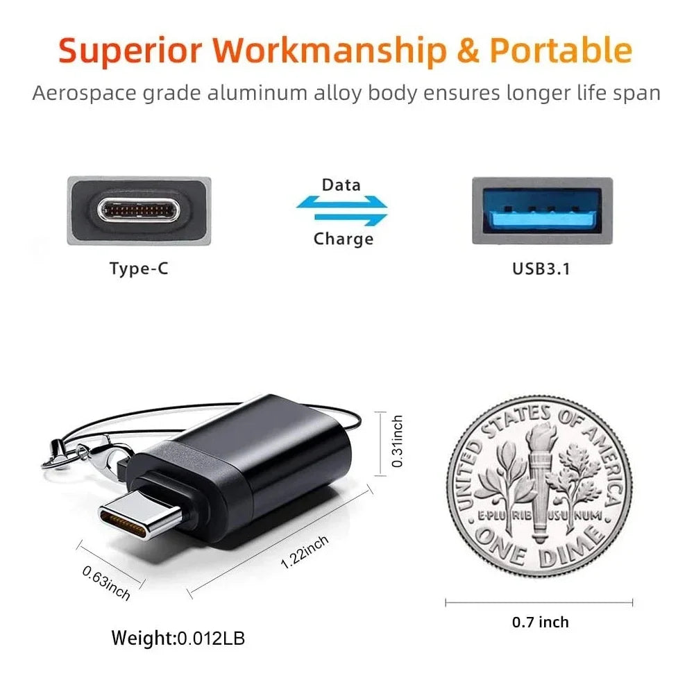 1-8PCS Type C To USB 3.0 OTG Adapter USB C Male To USB Female Converter For Laptop Macbook Samsung Xiaomi USB C OTG Connector Peaceful Pleasures Health and Wellness
