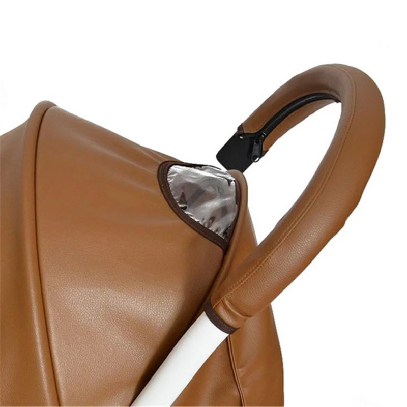 New Baby Pram Stroller Armrest Cover Case PU Leather Protective Cover For Armrest Handle Wheelchairs Foldable And Washable Peaceful Pleasures Health and Wellness