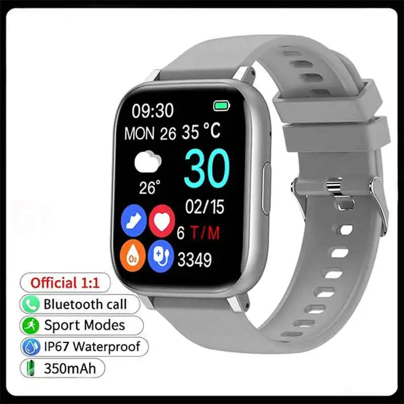 1.77" Full Touch Smartwatch | Heart Rate, SpO2 & Fitness Tracker