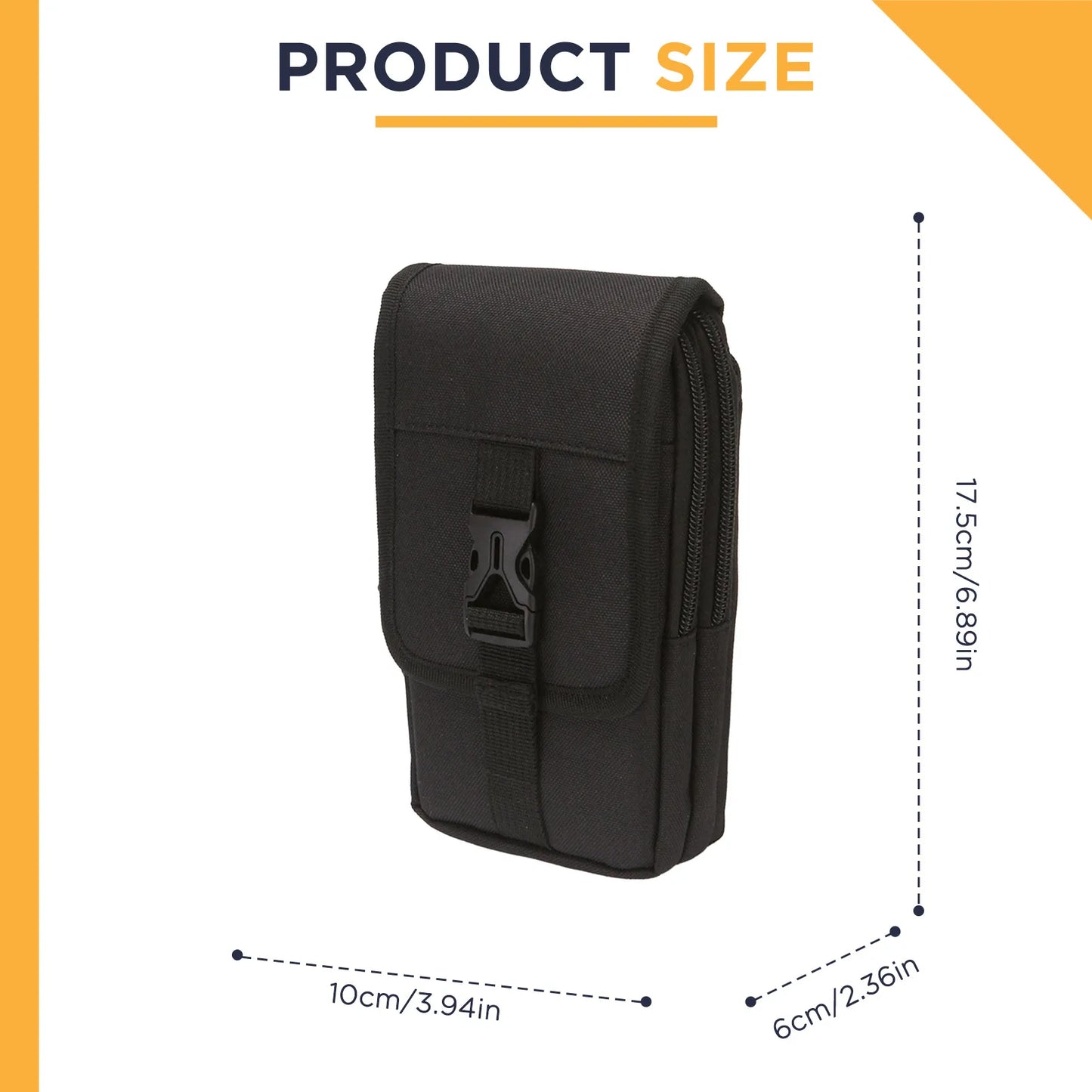 7 Inch Waist Pack For Phone Outdoor Work Waterproof Outdoor Rugged Belt Pack Work Waist Bag With Belt Loop For Cell Phone Peaceful Pleasures Health and Wellness