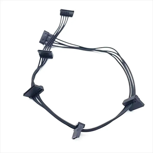 SATA/4PIN SATA Power Cable 1 Male To 5 Female IDE Male Hard Drive Splitter Cable 18AWG Power Supply SATA Extension Cable Peaceful Pleasures Health and Wellness