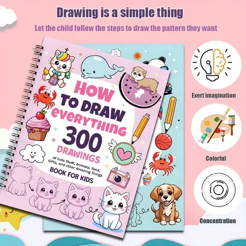 300 Cute Step-by-step Simple Drawings How Draw Anything Painting