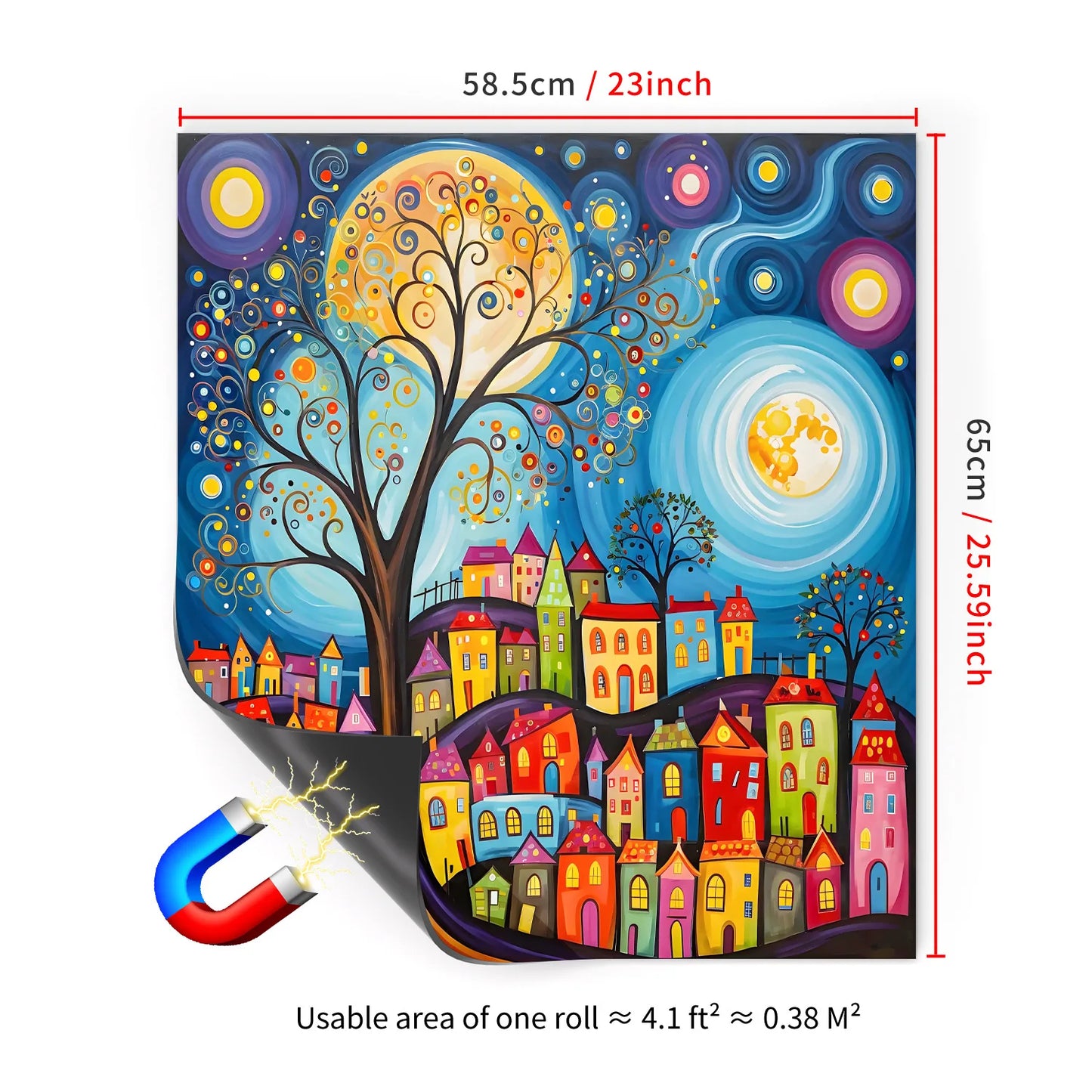65x58.5CM household dishwasher magnetic sticker kitchen and refrigerator magnet board Peaceful Pleasures Health and Wellness MDS16