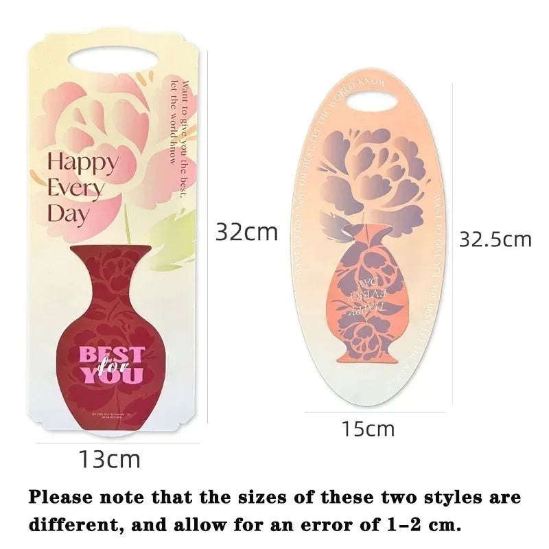 5-Pack Folding Flower Box DIY Bouquet Tote Gift Packaging