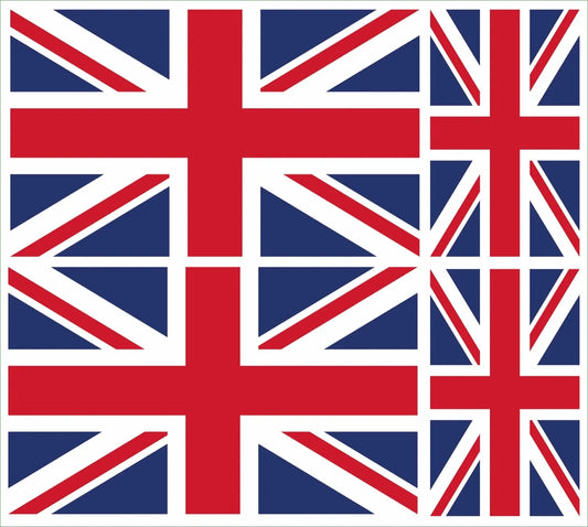 4Pack UK Union Jack British Flag Stickers for Car Truck Peaceful Pleasures Health and Wellness Default Title