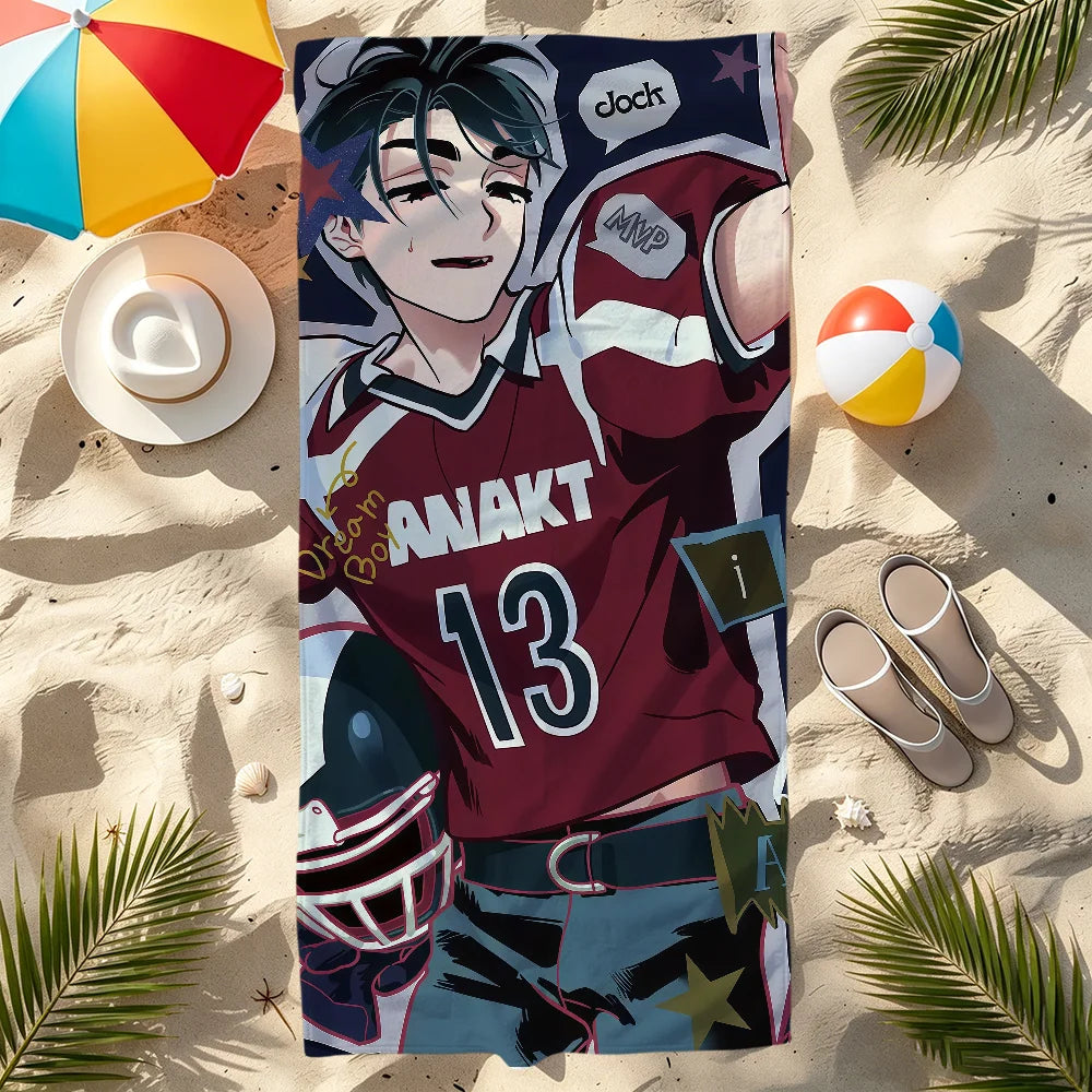 Anime Alien Quick-Dry Beach Towel | Soft Pool & Travel Towel Quick-Dry Beach Towel Peaceful Pleasures Health and Wellness