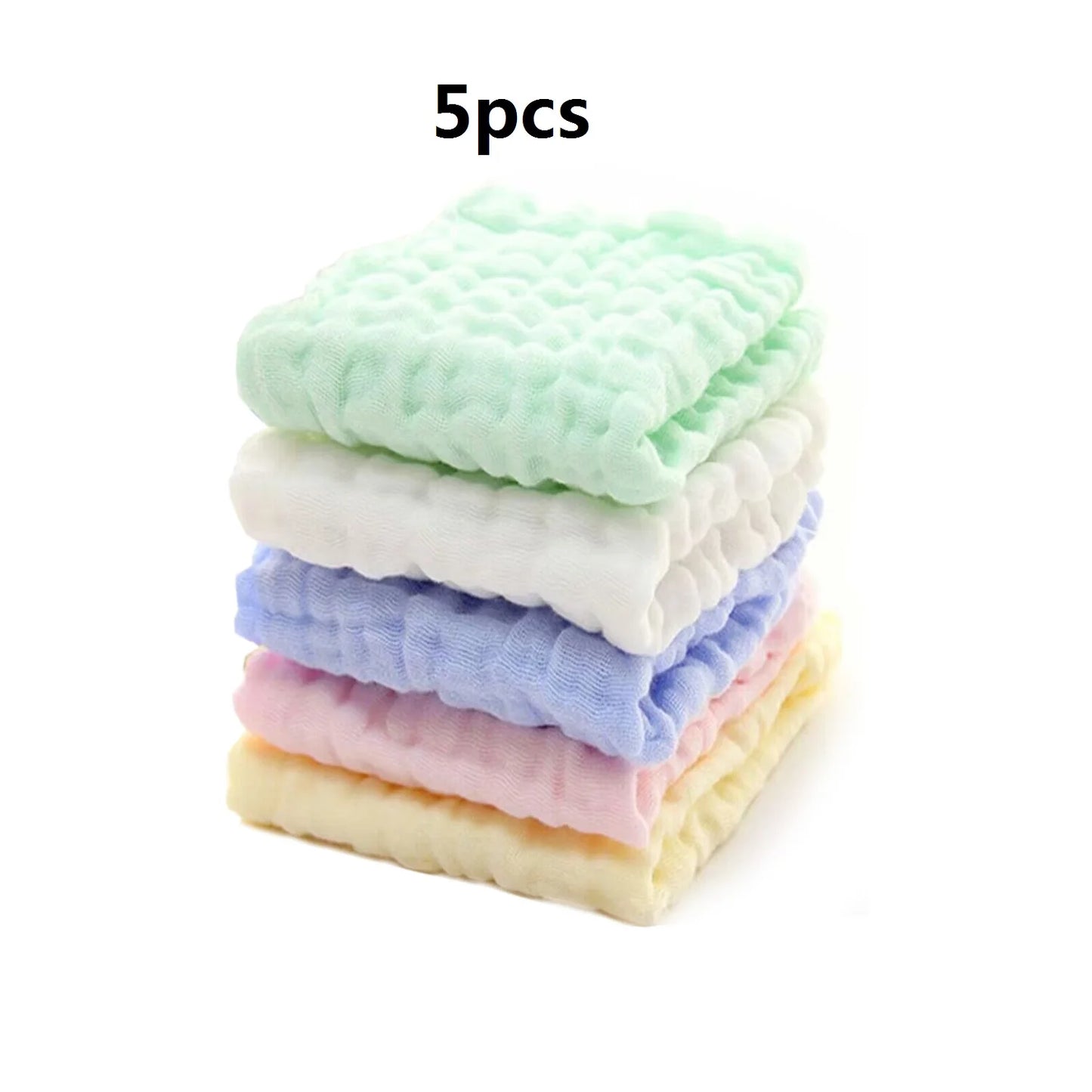 Baby Muslin Washcloths – Soft 6-Layer Cotton Newborn Face Towels