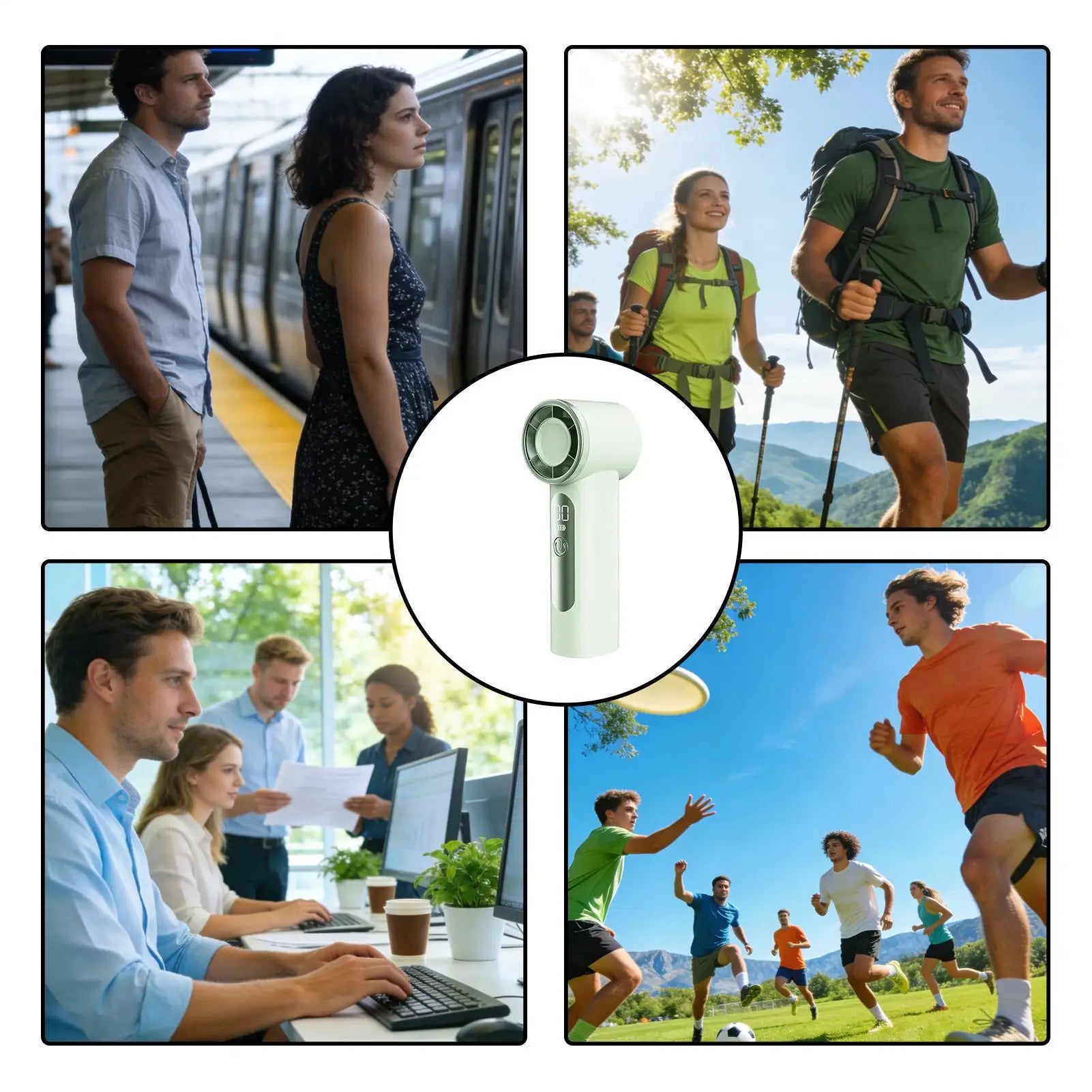 Mini Handheld Fan Small Portable Cooling Tool Portable Handheld Fan For Travel Office Outdoor Home Camping Theme Park Commuting Peaceful Pleasures Health and Wellness