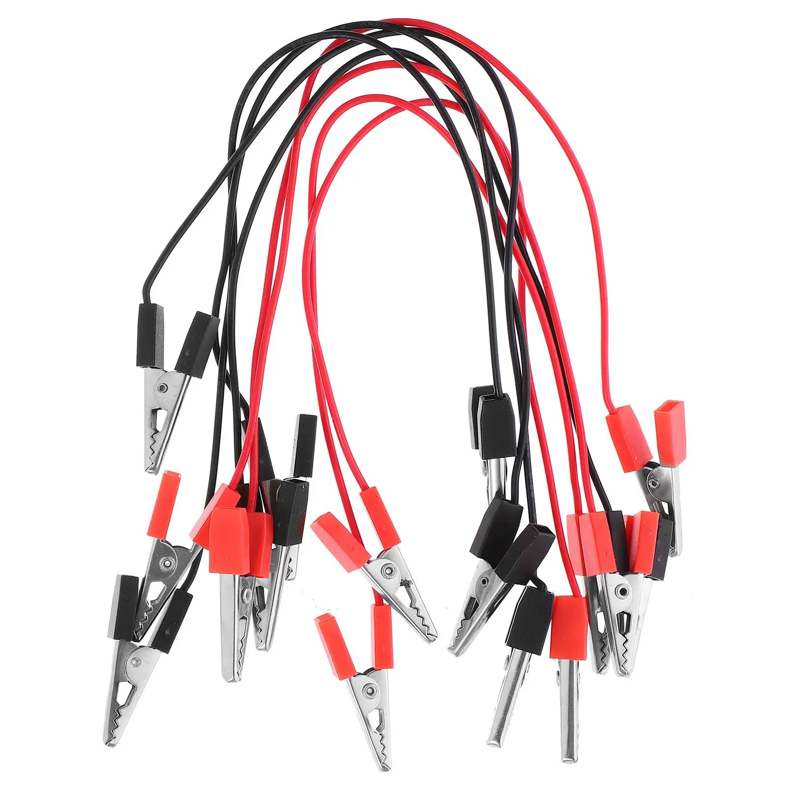 8Pcs Double End Alligator Clip Insulated Copper Wire Electrical Cable Circuit Wire Teaching Demo Science Laboratory Equipment Peaceful Pleasures Health and Wellness