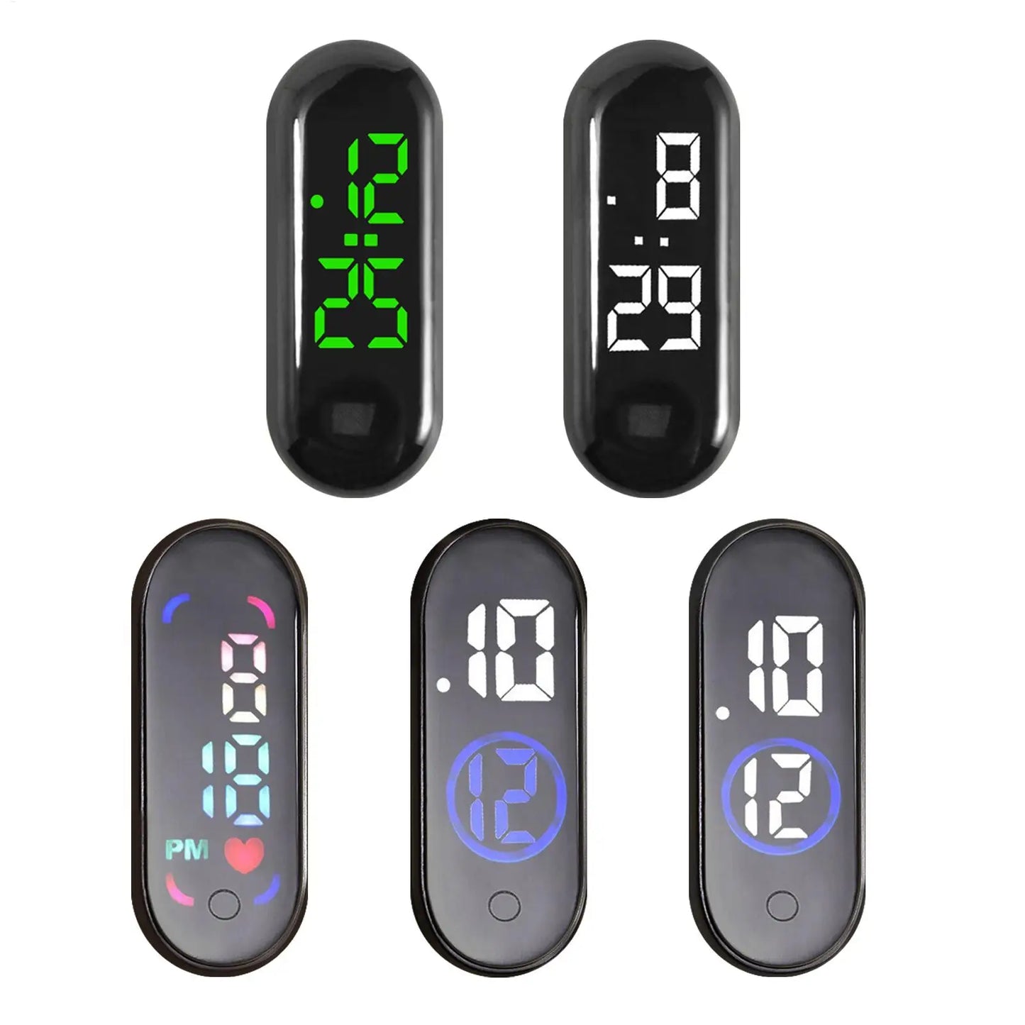 Waterproof Digital Clock with Luminous Display Mini Adhesive Car Clock for Truck Motorcycle Bike Travel, 12/24H Mini Clock Peaceful Pleasures Health and Wellness