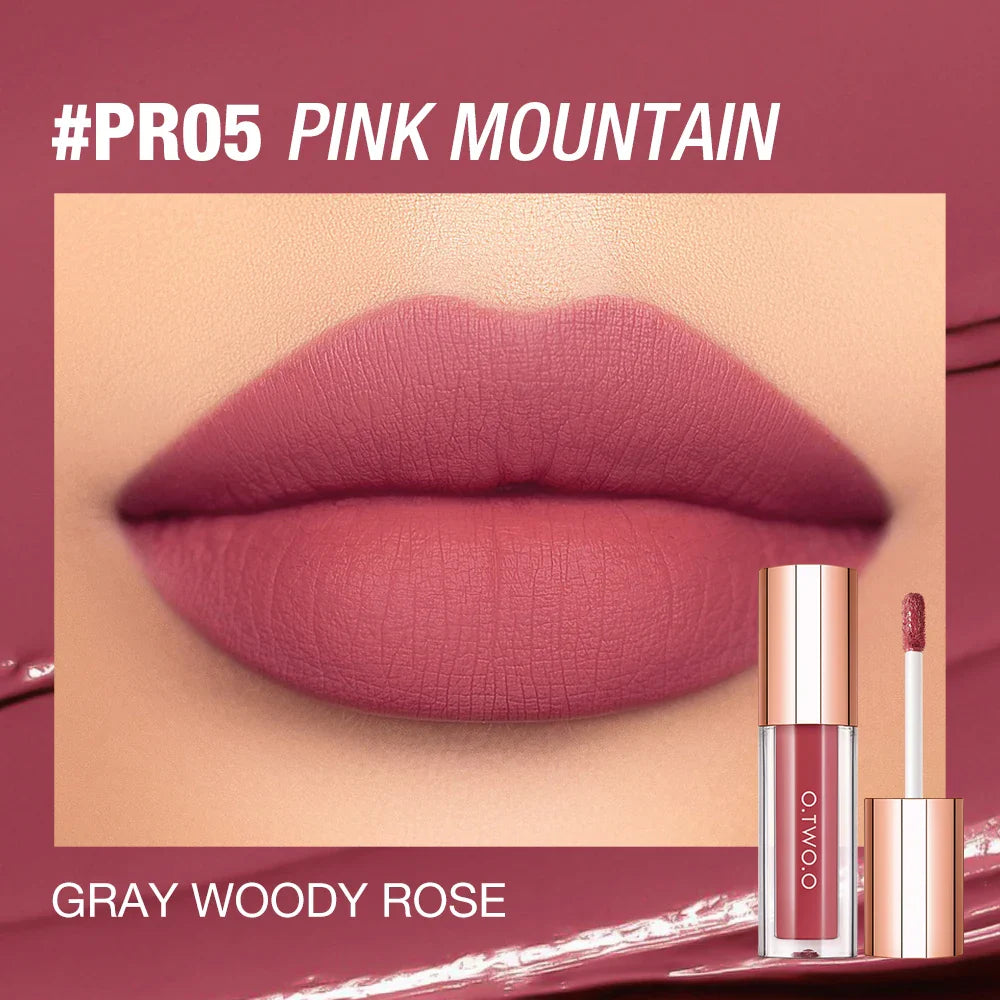 O.TWO.O Matte Lip Glaze | 24H Waterproof Color-Locking Lip Tint