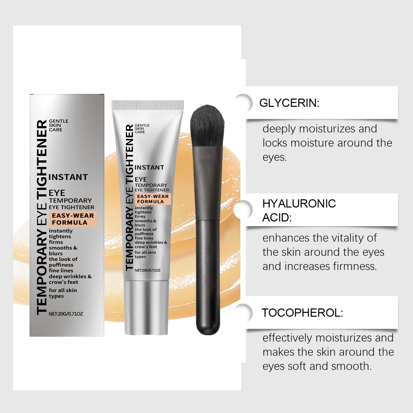 Jaysuing Eye Cream with Brush – Firming & Brightening 20g