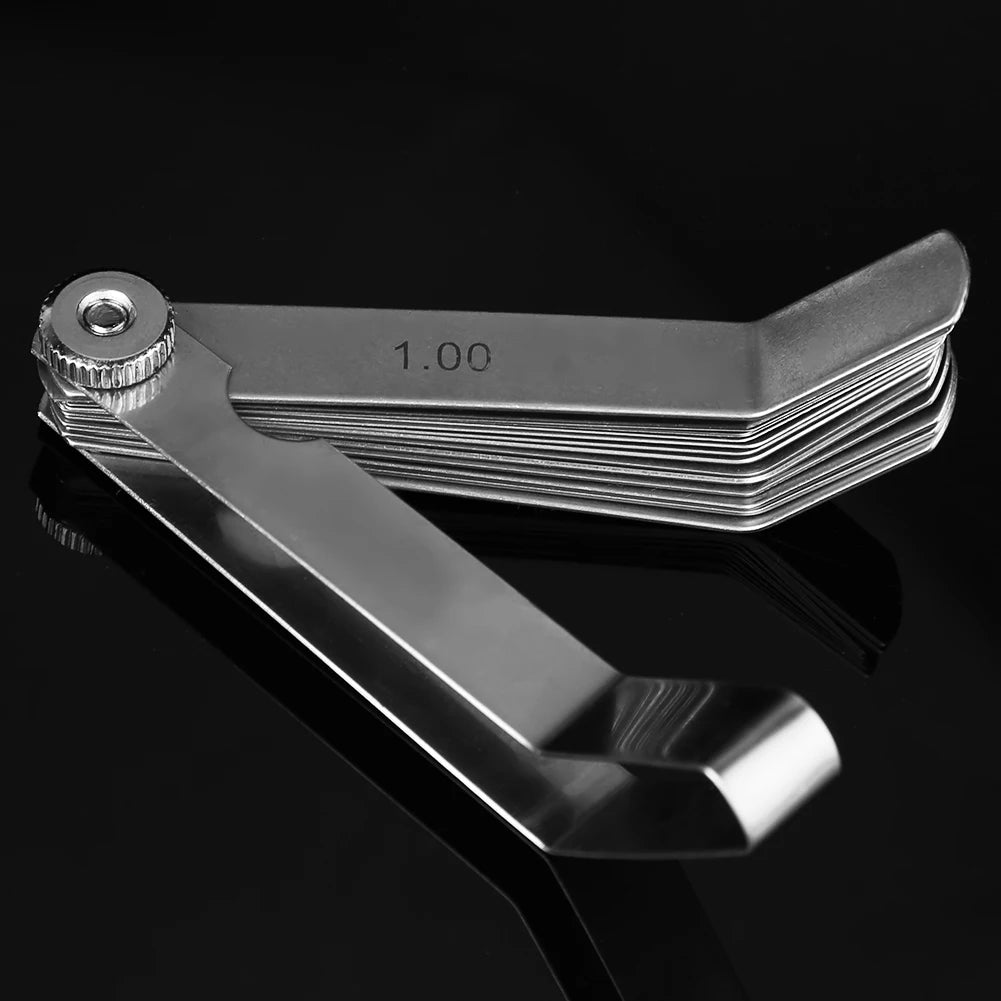 Curved Gauge Feeler Gauge Stainless Steel Curved Feeler Gauge Ruler Welding Inspection Tool 0.05-1.00mm Feeler Measuring Tool Peaceful Pleasures Health and Wellness