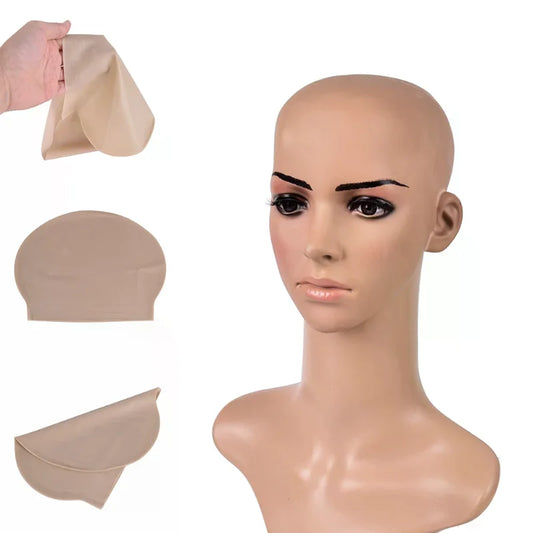 1PC Unisex Fake Latex Flesh Skin Bald Head Wig Cap Rubber Skinhead Costume Prank Accessory Peaceful Pleasures Health and Wellness
