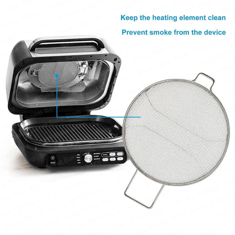 2-Pack Stainless Steel Splatter Shield for Ninja Foodi IG600 IG601