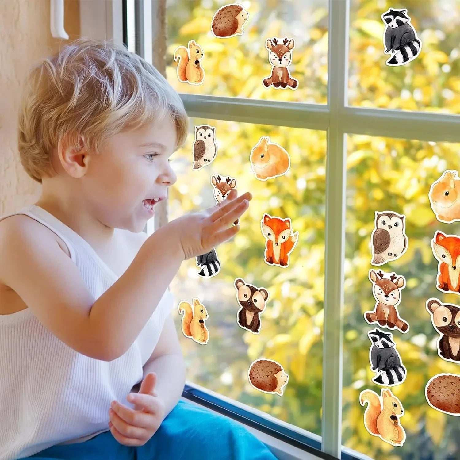 500Pcs/Roll Heterotypic Forest Animals Stickers 2.5cm/1.0'' Art Labels Learning Rewards, Adorn Gifts for Watercup Phone PC Pad Peaceful Pleasures Health and Wellness