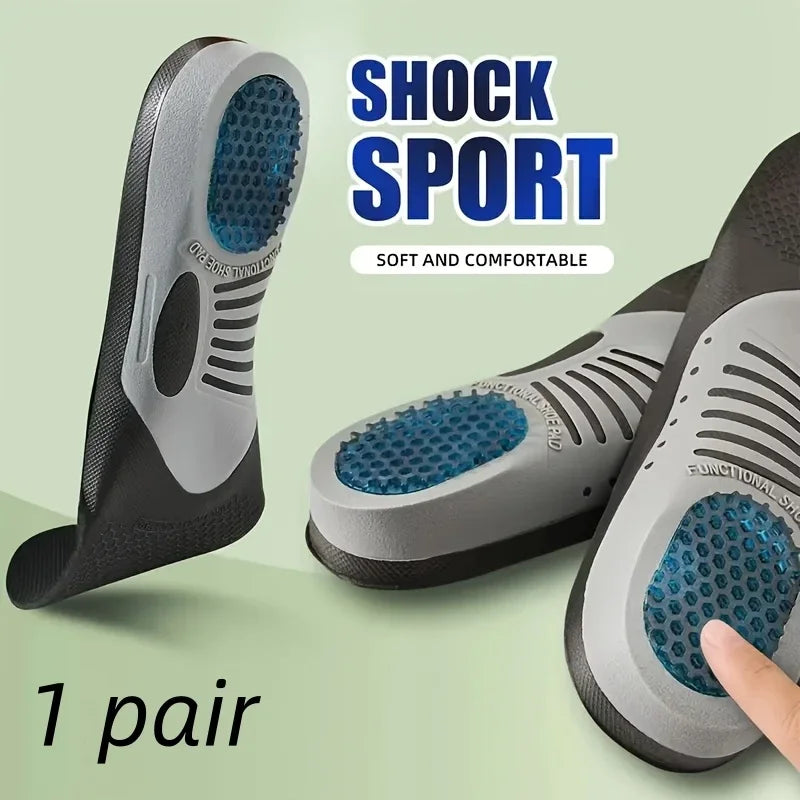 EVA Arch Support Sports Insoles – Shock Absorbing & Breathable Sports Insoles Peaceful Pleasures Health and Wellness blue black 1pair EU41-46