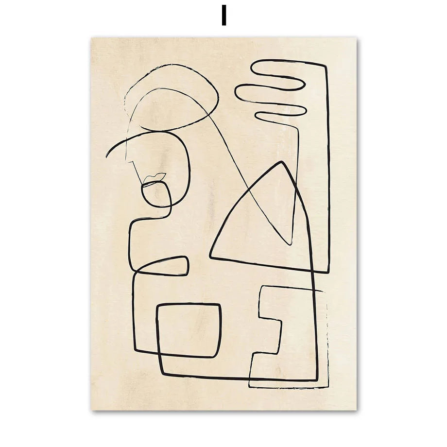 Nordic Abstract Canvas Wall Art | Neutral Minimalist Gallery Print Canvas Wall Art Peaceful Pleasures Health and Wellness QW1226 30x40cm Unframed