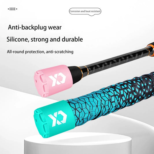 New Rod Back Block Silicone Protective Cover Fishing Rod Handle Protective Case Cover Block Non-slip Fishing Tackle Accessories Peaceful Pleasures Health and Wellness