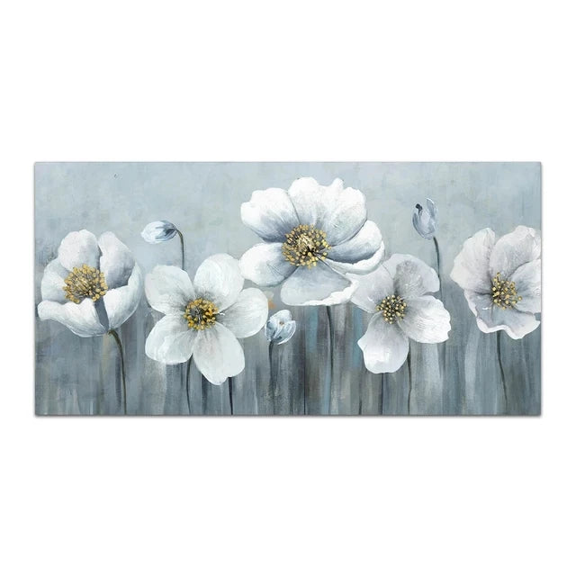 Modern Abstract Gold Flower Oil Painting on Canvas Posters and Prints Wall Art Canvas Painting Wall Picture for Home Decorati Peaceful Pleasures Health and Wellness J 20x30cm Unframed