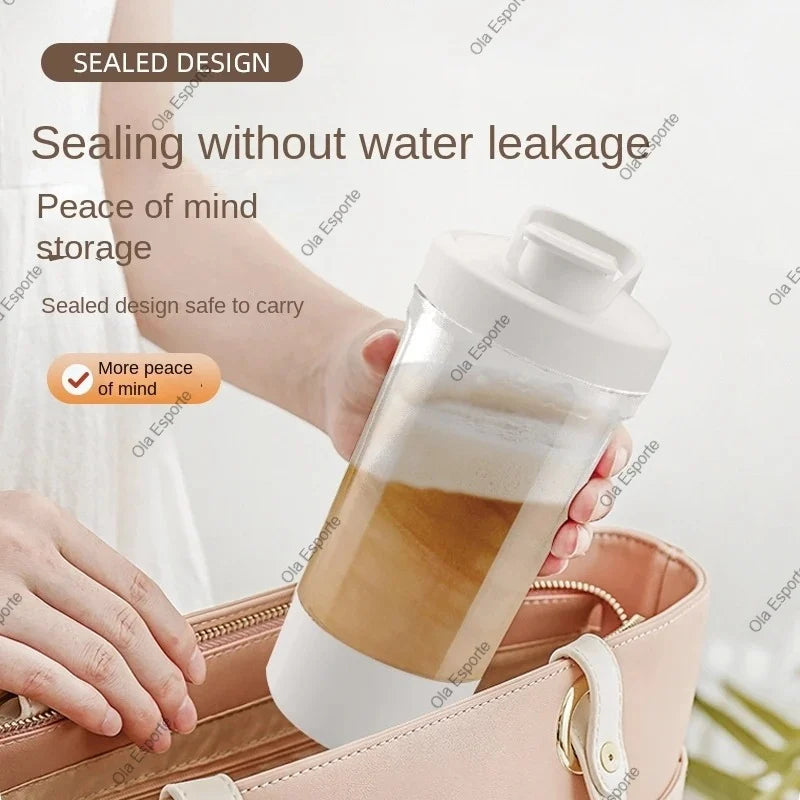 New Portable Electric Protein Shaker Bottle USB Rechargeable Shaker Bottle Multipurpose 450ml Mixer Cups for Fitness Workout Men Peaceful Pleasures Health and Wellness