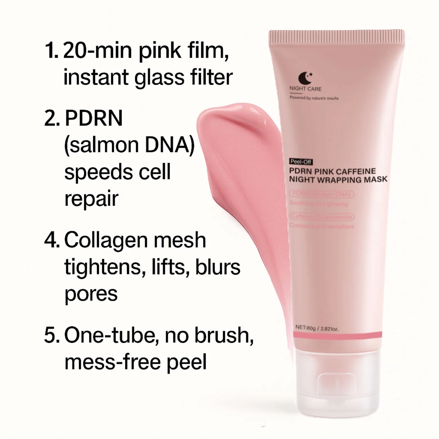 PDRN Caffeine Overnight Peel-Off Mask – Firming & Hydration