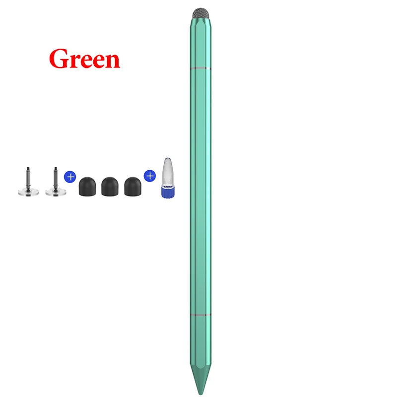 3 In 1 Stylus Pen For ipad Touch Pencil For Cell Phone Stylus For Android Pen For phone Touch Screen Magnetic Stylus Pen iphone Peaceful Pleasures Health and Wellness Green(1pcs)