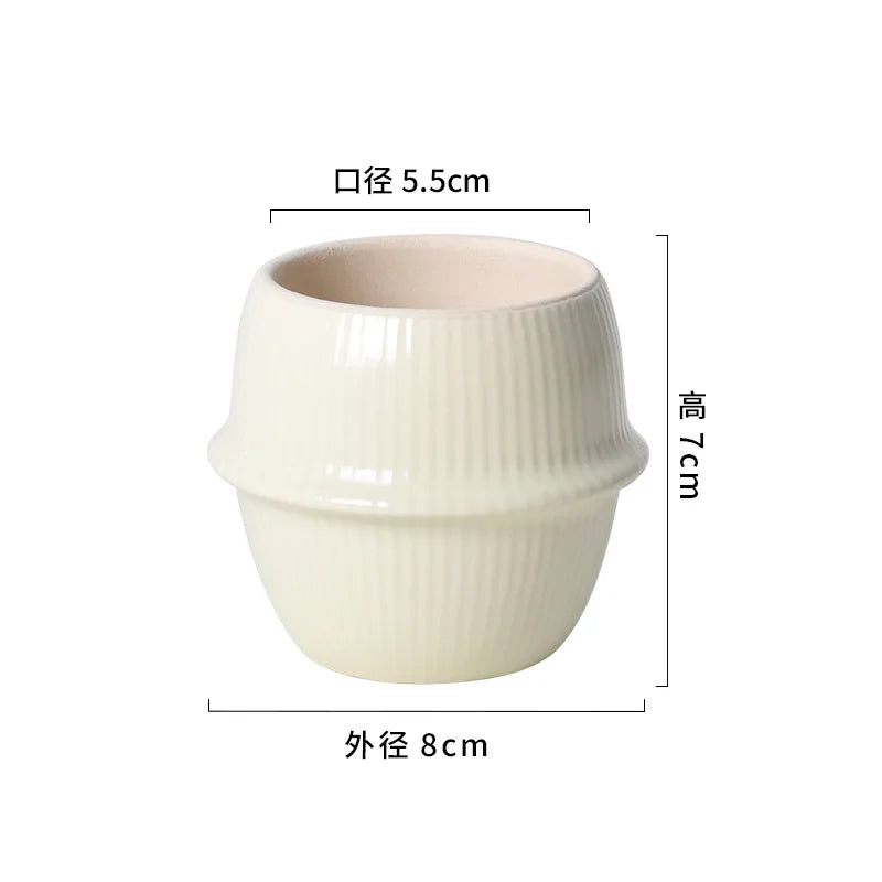 Ceramic Self-Watering Succulent Planter | White Minimalist Pot