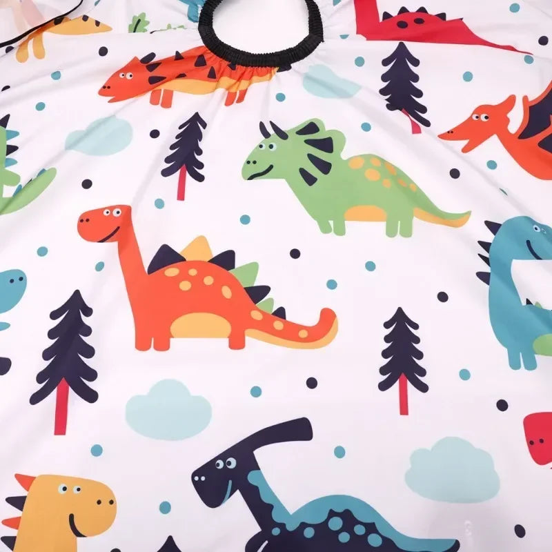 Anti Fragmentation Digital Printed Cartoon Pattern Hairdressing Wrap for Baby Shaving Children's Peaceful Pleasures Health and Wellness