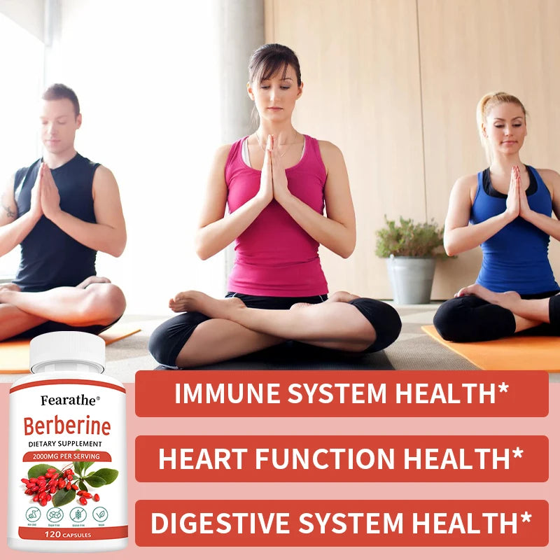 Berberine Capsules 2000mg - Cardiovascular and Digestive Health,Balance Liver Health Digestion,Non-GMO Peaceful Pleasures Health and Wellness