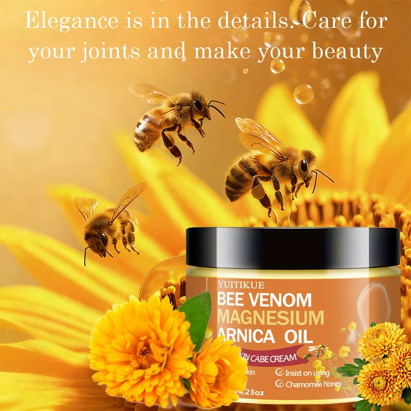 Bee Venom Magnesium Arnica Joint Cream – 120g | YUITIKUE Joint Moisturizing Cream Peaceful Pleasures Health and Wellness