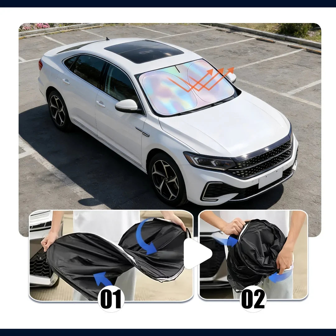 Foldable Car Windshield Sun Shade | UV Reflective Heat Block