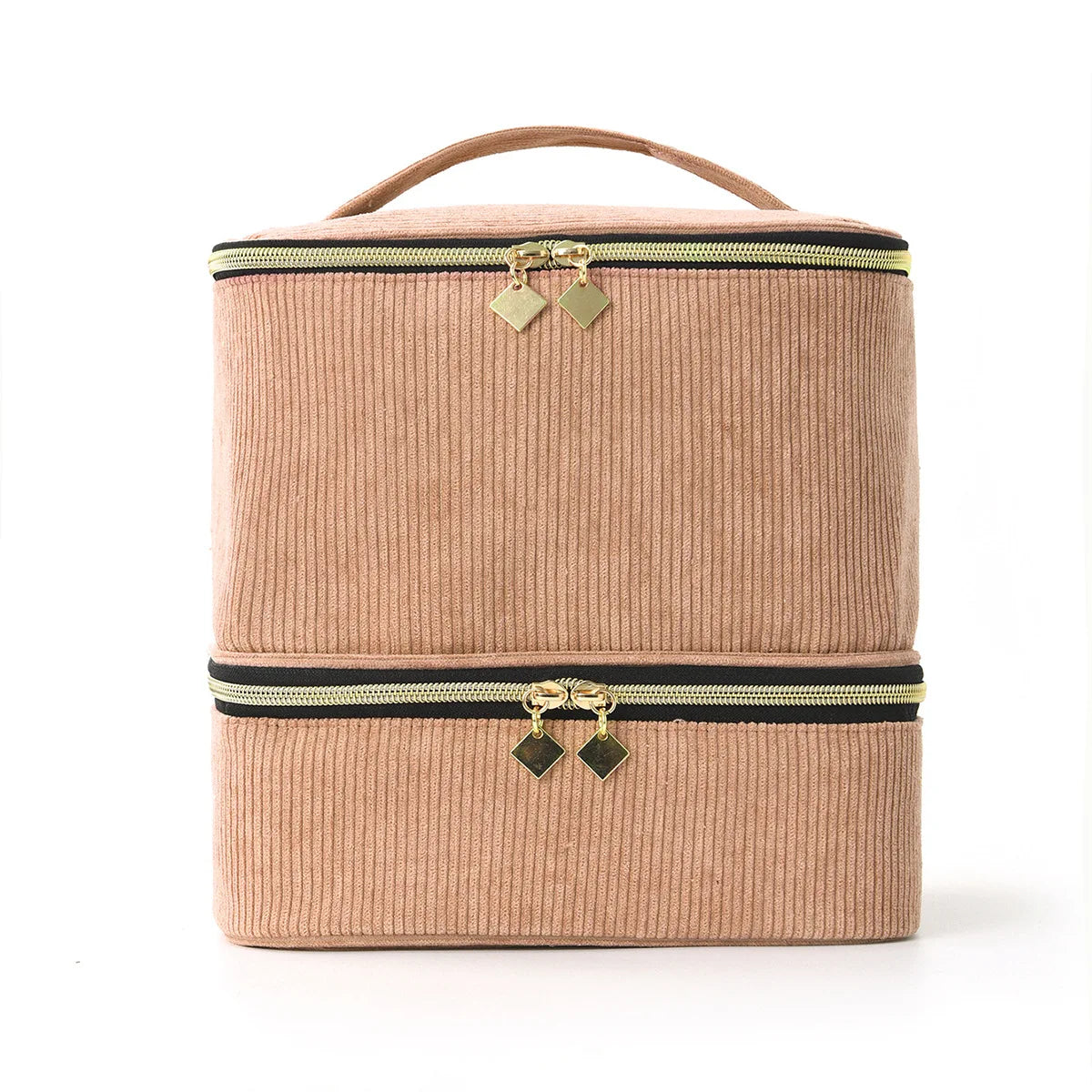 New 30 Grids Nail Polish Storage Bag Essential Oil Case Portable Cosmetic Large Handbag Organizer with Handle for Travel Girl Peaceful Pleasures Health and Wellness Brown