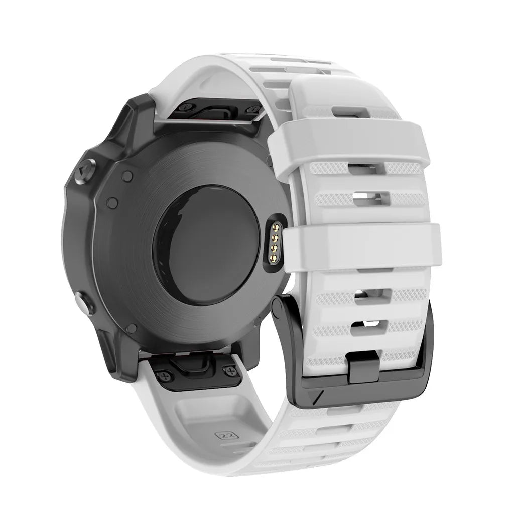 QuickFit 22mm 26mm Silicone Band for Garmin Fenix 7X 6X Forerunner