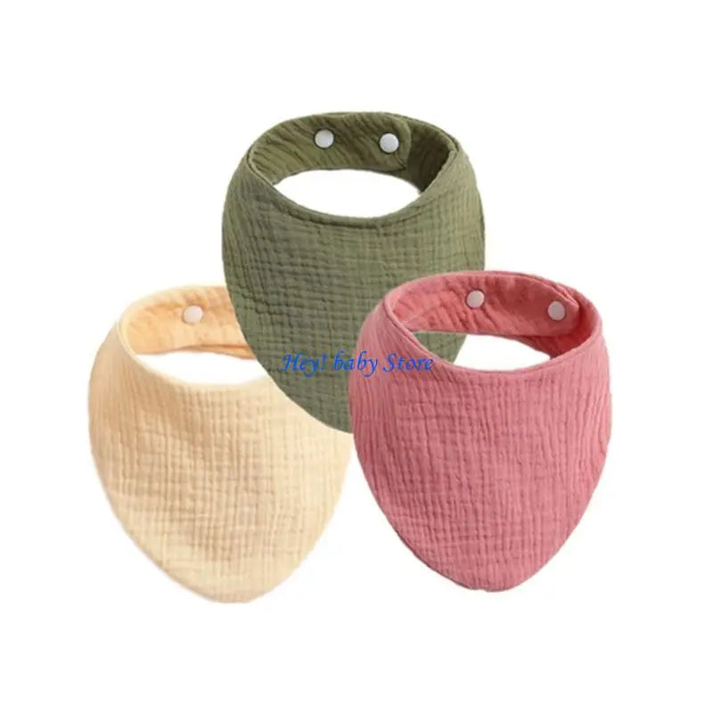 3-Pack Baby Drool Bibs | Soft Cotton Burp Cloths for Newborns