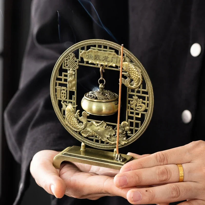 Creative Vintage Hollow Out Metal Incense Burner Holder Exquisite Hill Shape Incense Burner For Yoga Home tea ceremony ornaments Peaceful Pleasures Health and Wellness