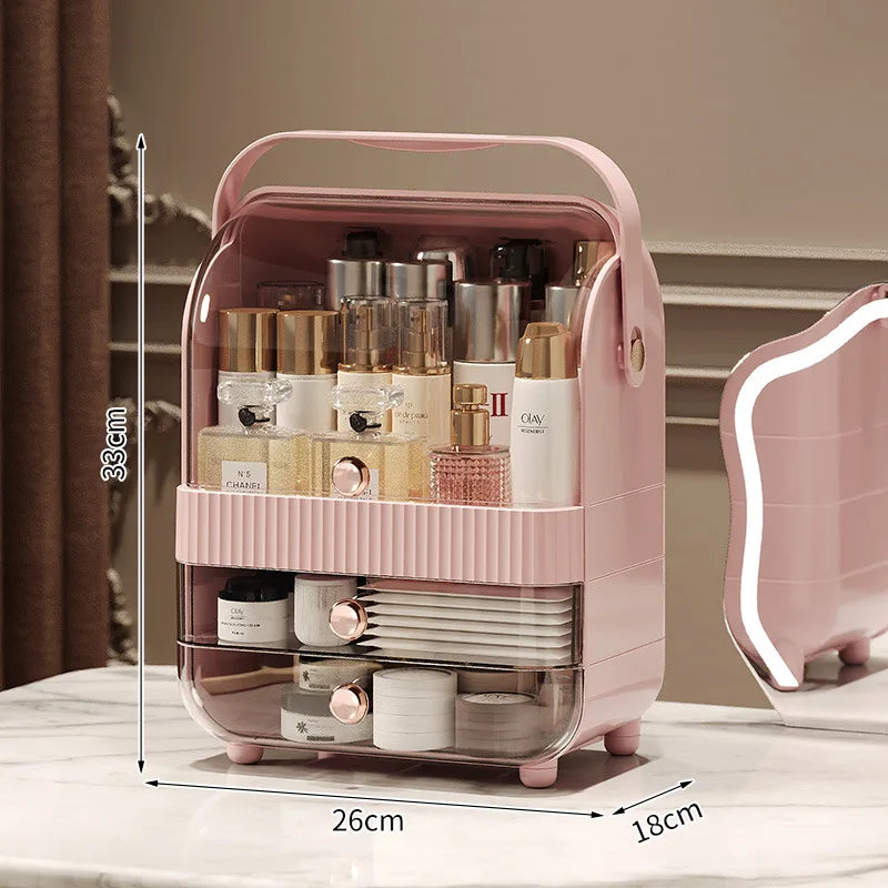 6-Layer Dustproof Desktop Organizer with Drawers | Makeup Storage